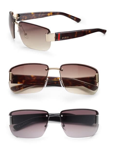 gafas gucci hombre|gucci rimless sunglasses men's.